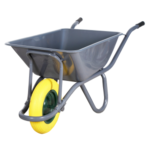 Brouette F1 EVO étroite cuve grise 90L roue increvable - Charge 150kg - SIRL